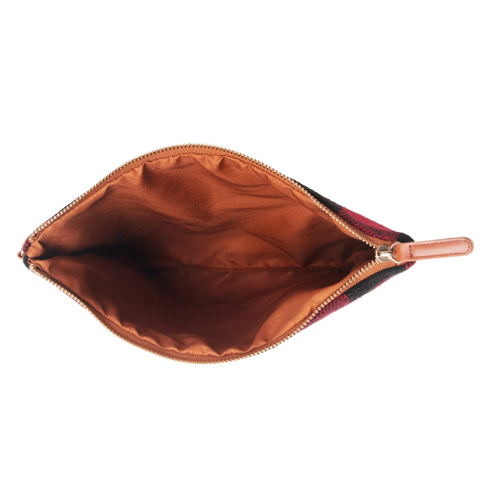 

3 Pcs Buffalo Plaid Wristlet Bag DOM1131139 Black And White Plaid Cosmetic Bag Buffalo Plaid Purse For Woman Use