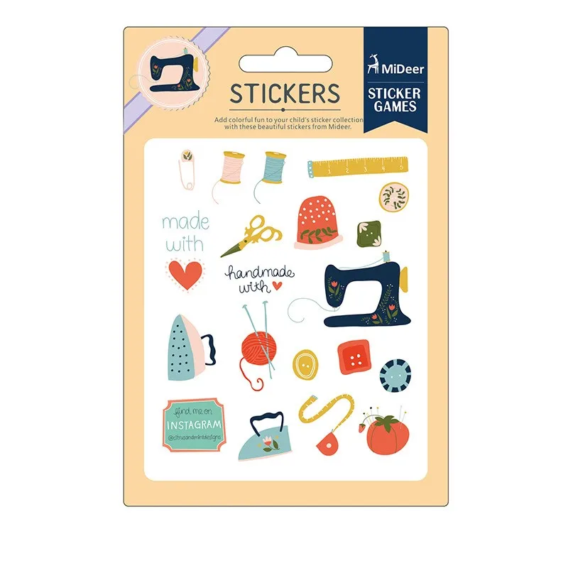 Sewing series Дети Мини Красочный мультфильм тема DIY мини-наклейка игрушка Kinder Garten классический подарок игрушки - Цвет: Sewing series