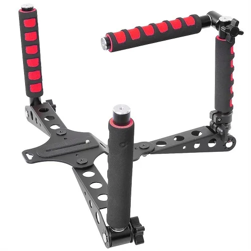 Red NEEWER DSLR RIG MOVIE KIT наплечное крепление(красный/оранжевый/синий) для цифровой зеркальной камеры и видеокамеры, таких как Canon - Цвет: Red