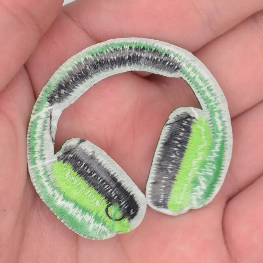 2 шт. виниловые наушники для записи ношение dj патч малиновый призрак тяжелый