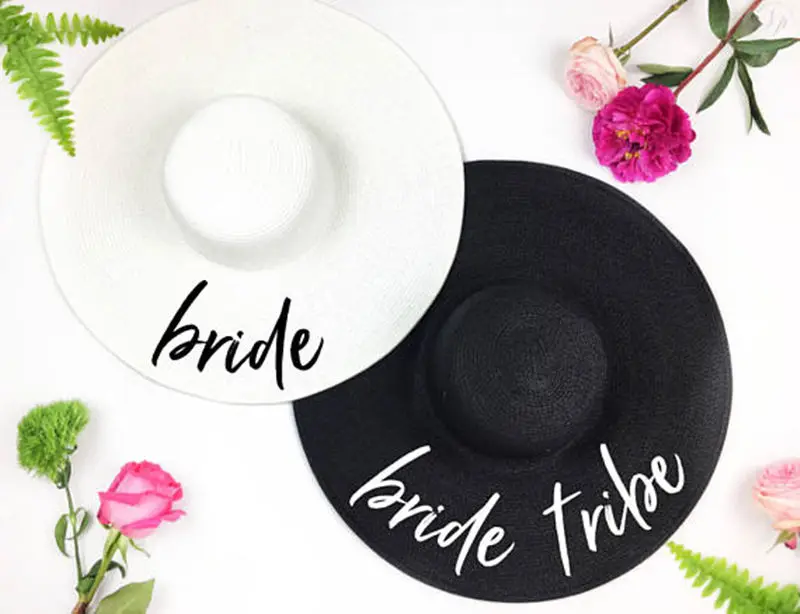 Надпись Bride Tribe Пляжная Свадебная шляпка Mrs Sequin sunshapts только что замужние пьяные