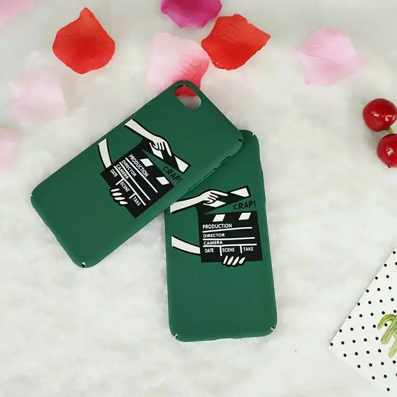 Matte Phone Case For iPhone 6 6S Hard PC Green Fashion ins Cover 7 8 Plus Coque 5 5S SE Accessories | Мобильные телефоны и