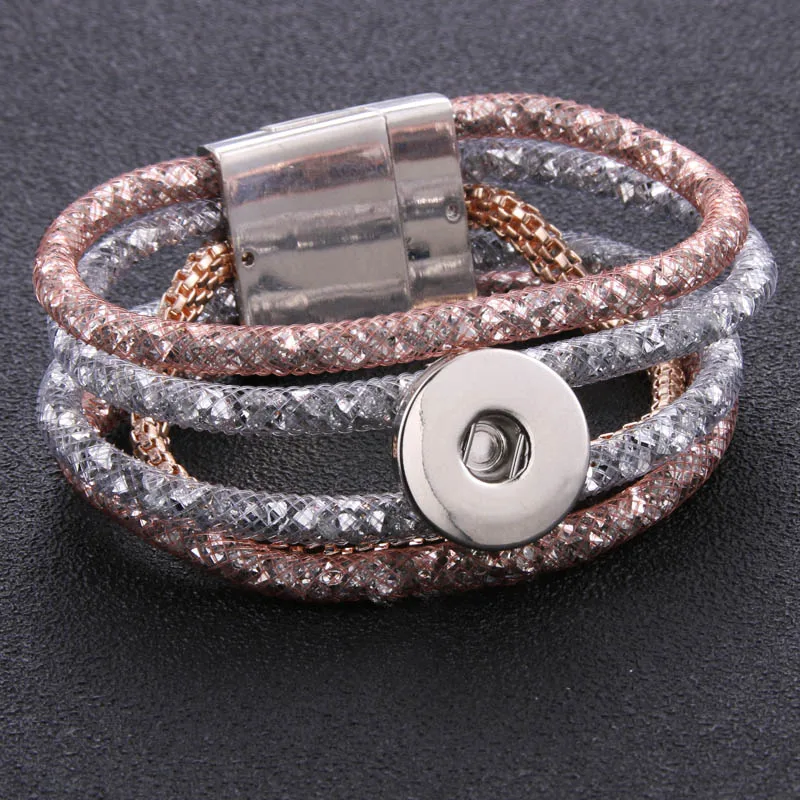 Женский широкий браслет-стразы браслет на магнитной застежке 18 мм 2019 | Украшения