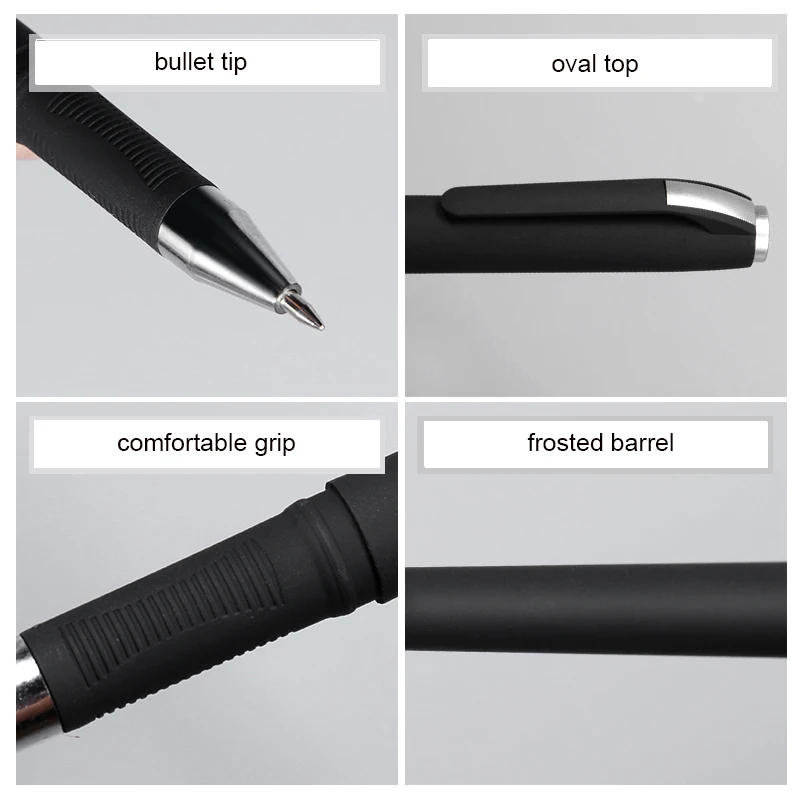 6 шт. гелевые ручки матовый черный 0 5 мм пуленепробиваемые черные чернила