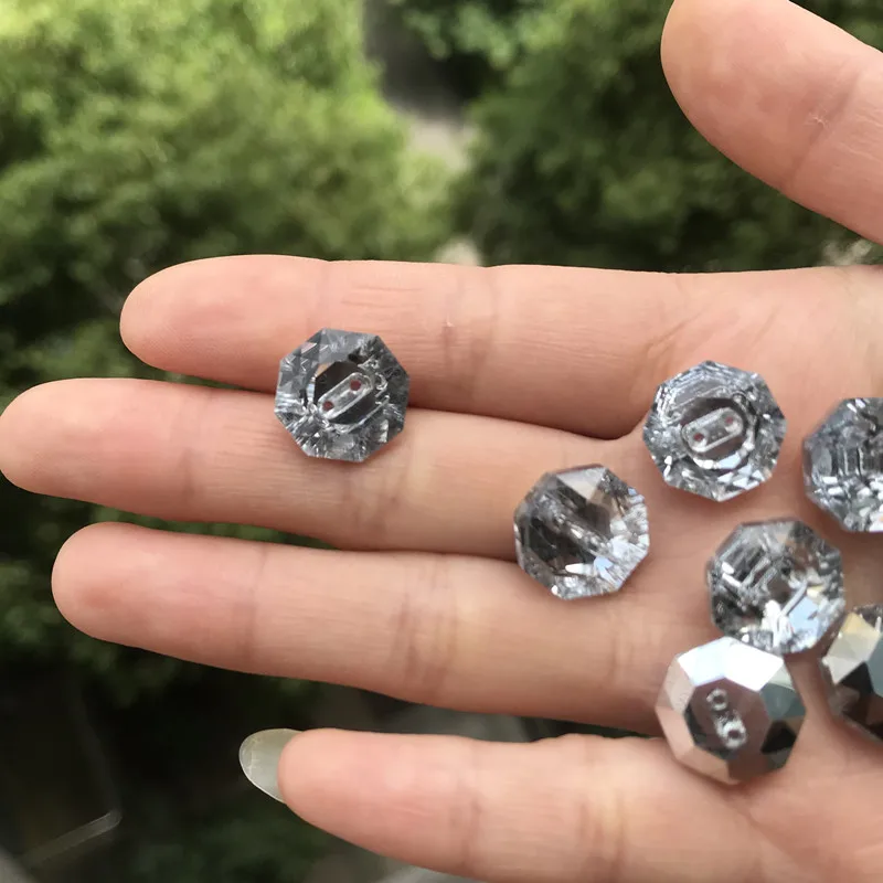 20pcs High-grade Bright Crystal gemstone buttons Sewing for shirt glass garments Accessories 13mm | Дом и сад