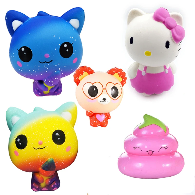 Kawaii Squishy Slow Rising Toy Ice cream cat Sweet Charm Scented Kid Fun Stress Reliever Gift Wholesale Kids Squeeze Toys | Игрушки и