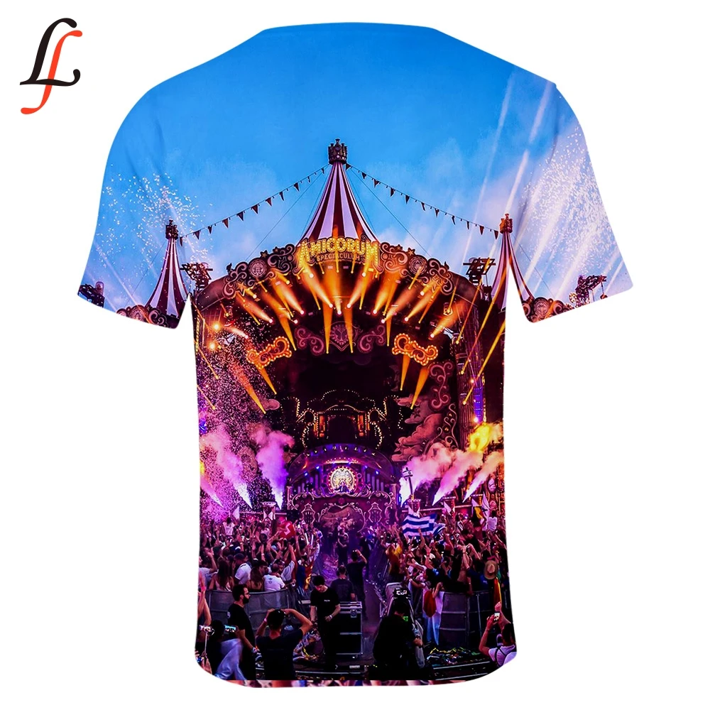 Tomorrowland 3D Print Casual T-shirts Women Men Summer Clothes K pop Harajuku Hot Sale Short Sleeve Tee Shirt Plus Size 4XL | Женская