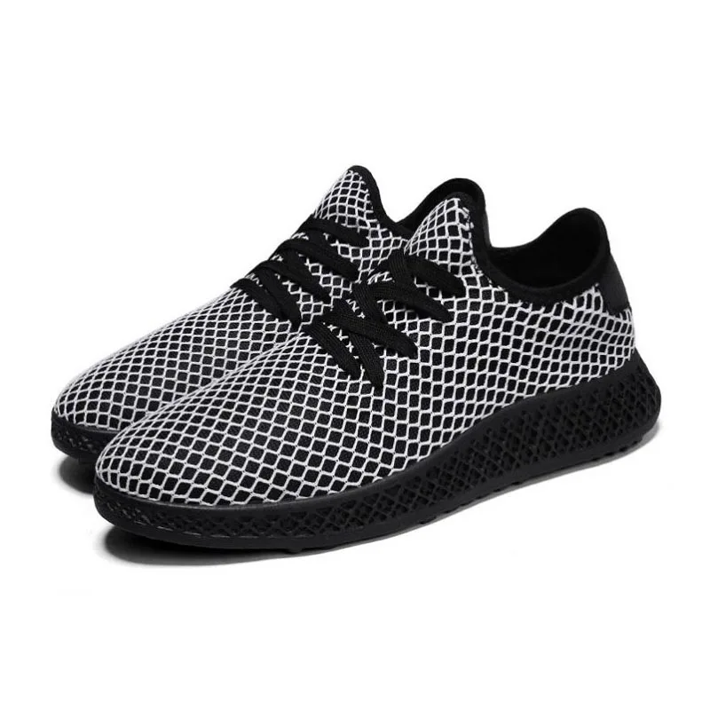Coolcept 4 Color Men Casual Shoes Round Toe Lace Up Flats Mesh Breathable Daily Leisure Male Footwear Size 39-44 | Обувь