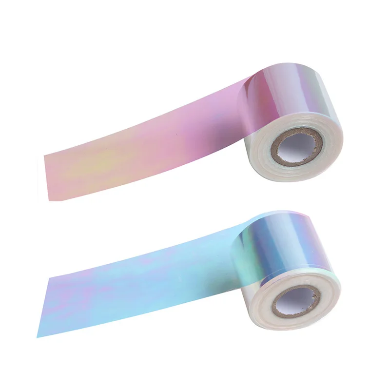 

1 Roll Aurora Nail Glass Sticker Foils Nail Art Design Decal Broken DIY Manicure Decoration 100M*5cm Nail Stickers Roll