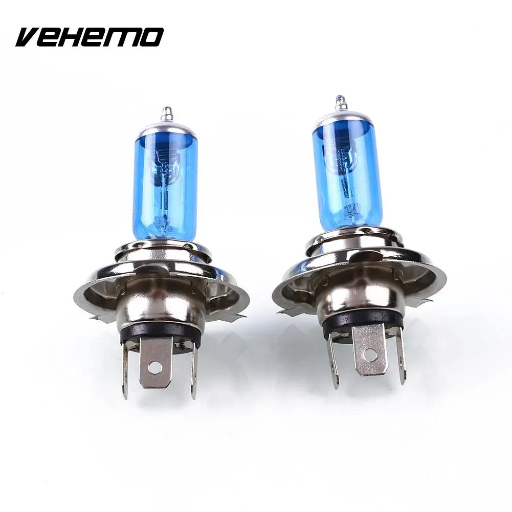 2 шт Белое стекло H4 12V 100W яркий белый 6000K фары лампы|Передние LED-фары для авто| |