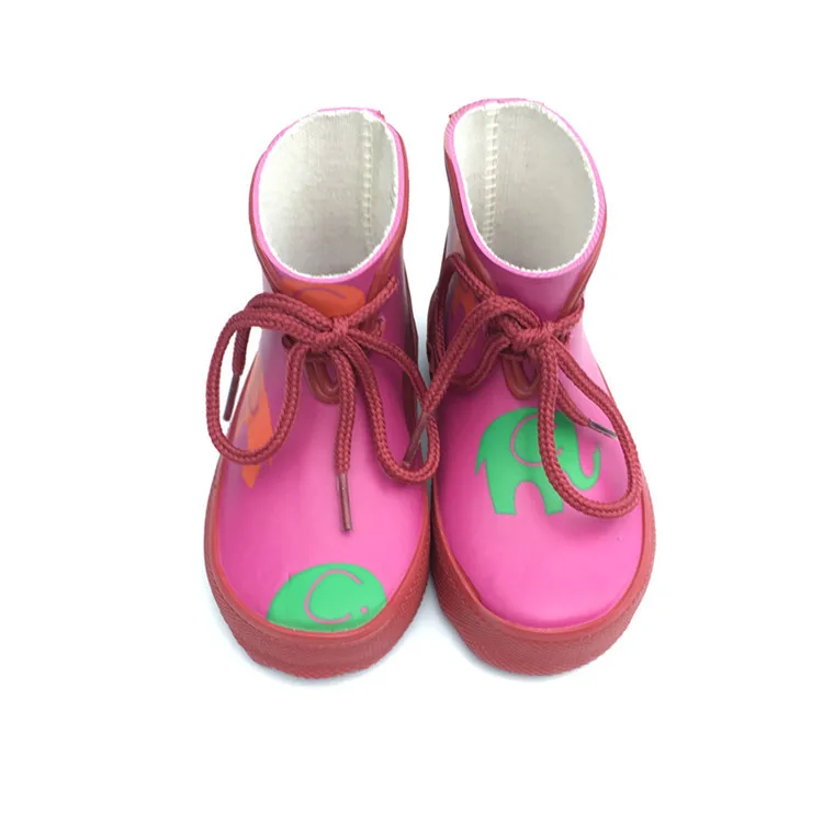 Children's Cute Rain Boots Natural Rubber Waterproof Non-slip Tube Boy and Girl Fashion Discount A84 | Детская одежда и обувь
