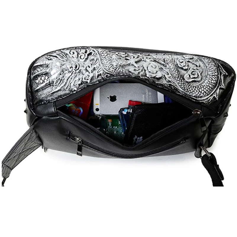 Новинка 2019 мужская сумка на грудь модная через плечо с карманами из