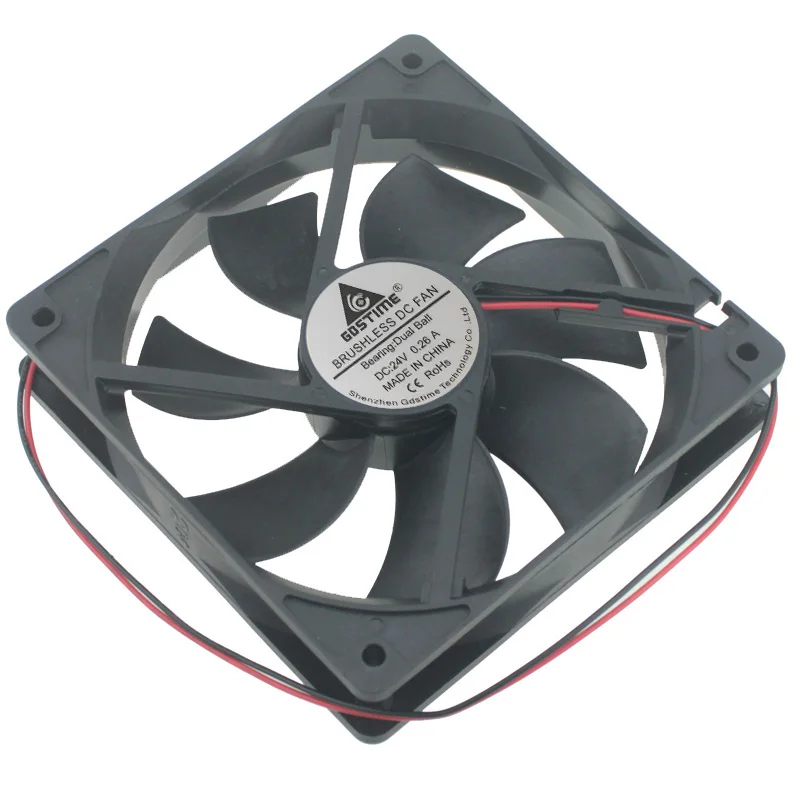 DC 24V 120 мм 12 см 120X120X25 двойной шариковый подшипник холодильник машина вентилятор
