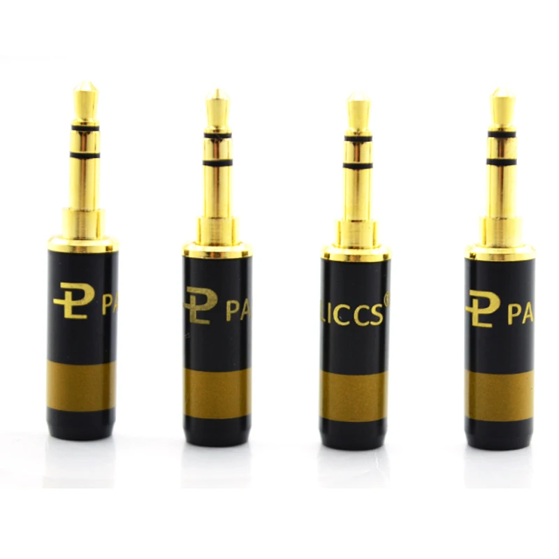 

Deserve Purchased 4pcs 3.5mm Male Plug Pailiccs Gold Plated 2 Rings Stereo Audio Jack