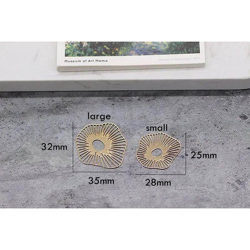 0,5 мм Толстая Медь покрытая 18K золото цвет материал Diy серьги ювелирные закладки ручной работы Листья 4 шт