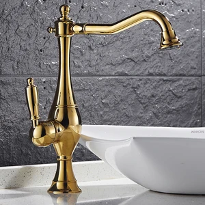 SHAI New Arrival European Retro Style and Gold Surface Kitchen Faucet
Bathroom Basin Faucet By Brass Sink Faucet Water Mixer Tap 86.31 USD