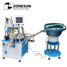ZONESUN Автоматическая ZY-819S Заказная машина для горячего тиснения фольгой для крышки бутылки или косметической бутылки