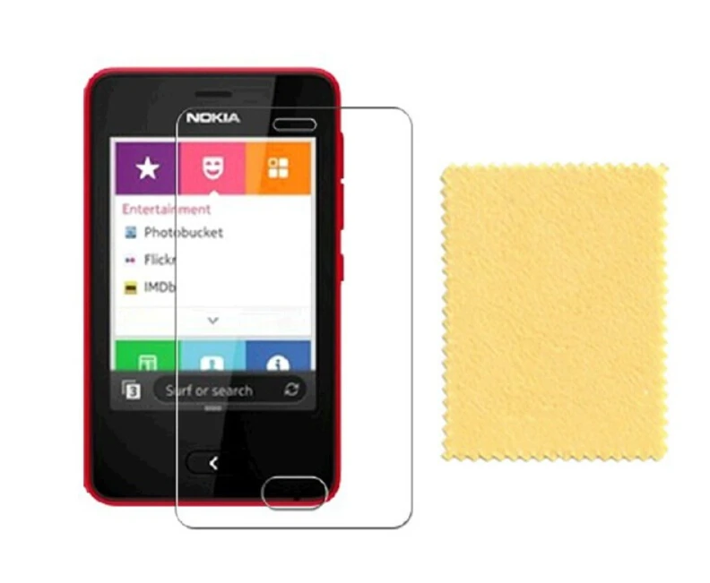 Для Nokia Asha 501 Защитная пленка для ЖК экрана прозрачная защитная с розничной