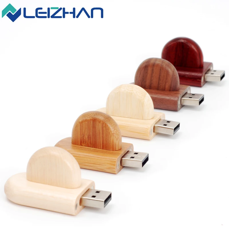 Leizhan USB Flash Drive 2.0 Pendrive деревянная ручка привода 4 ГБ настроить флэш-диск 8 usb