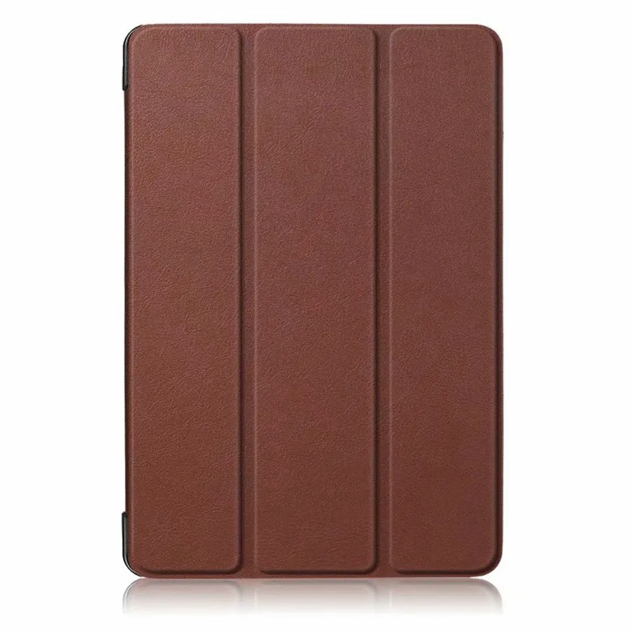 brown Ультратонкий чехол из искусственной кожи для huawei mediapad T5 AGS2-W09/L09/L03/Чехол-подставка для планшета huawei mediapad T5 10 чехол+ ручка с пленкой - Цвет: brown