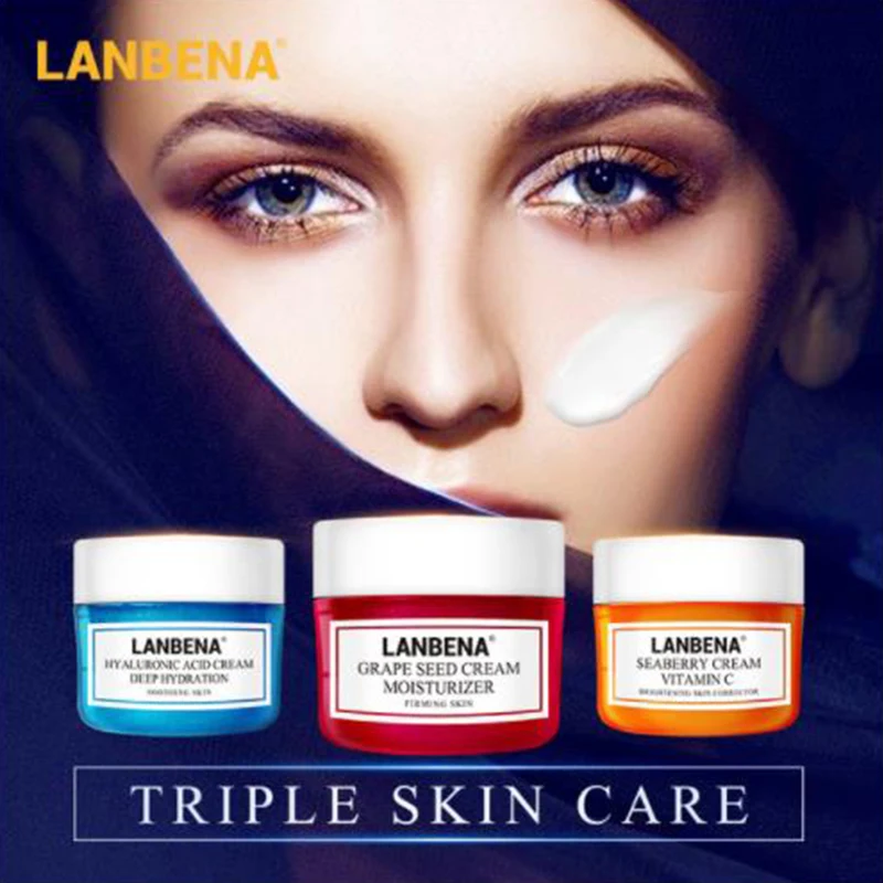 LANBENA крем для лица кислота виноградных семян Seaberry витамин C успокаивающий