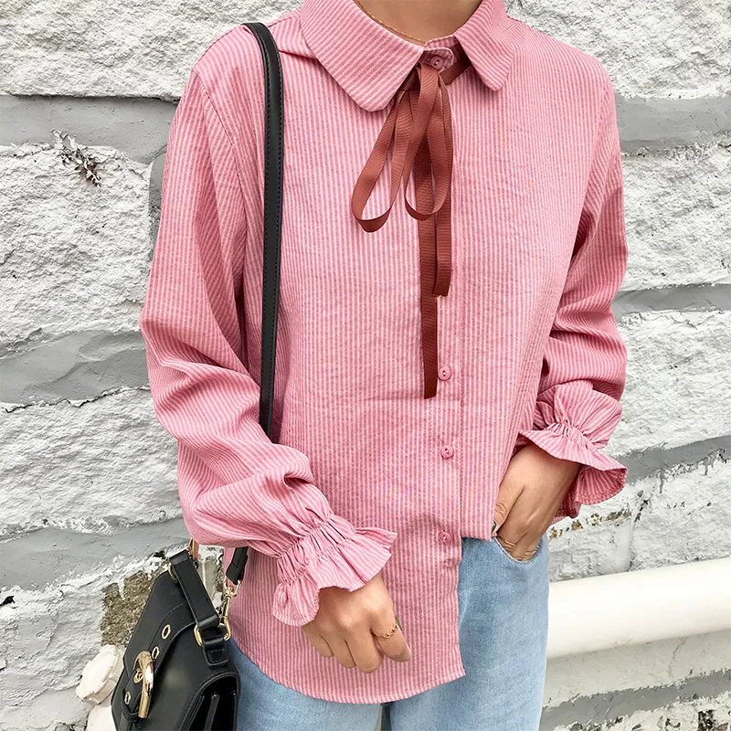 

Cheap wholesale 2018 new autumn winter Hot selling women's fashion casual ladies work Shirts G127