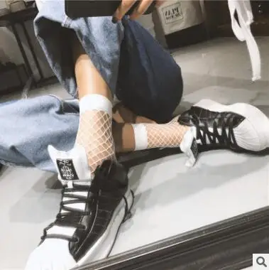 2017 сексуальные черные дышащие сетчатые носки в стиле панк для женщин и девочек