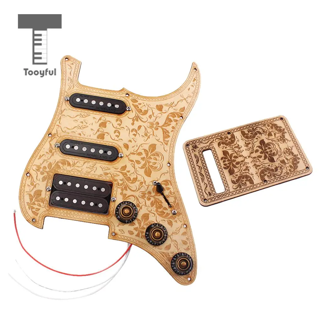 Tooyful Maple Wood SSH Prewired Alnico V Humbucker Pickguard набор царапин для сменный фиксатор
