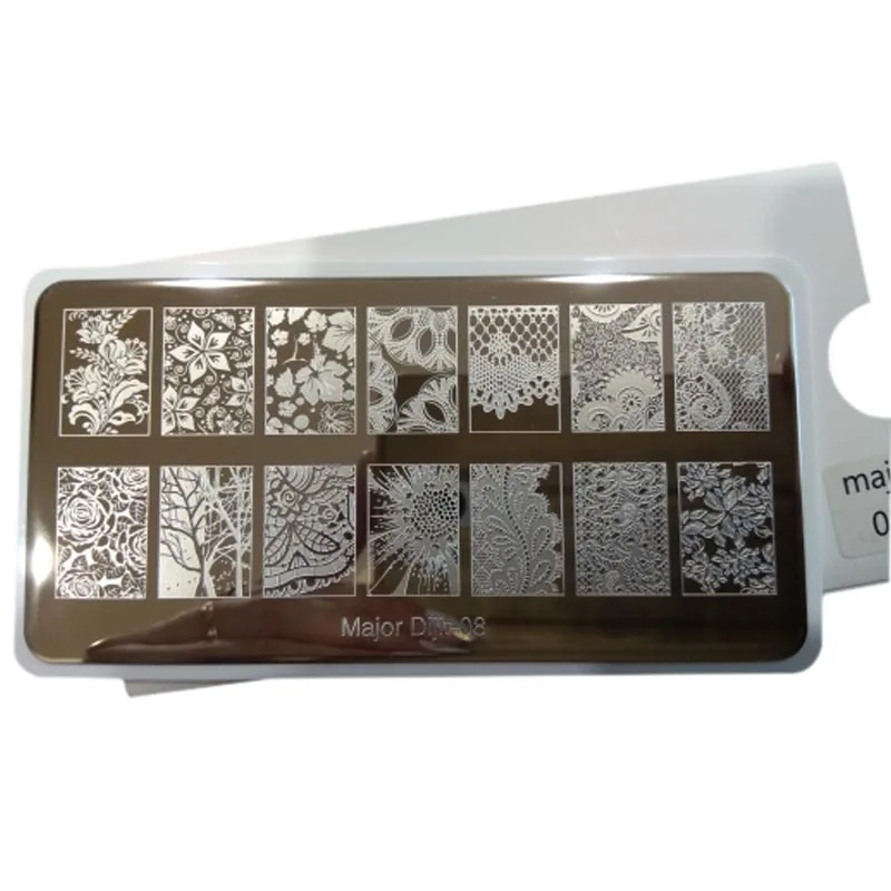 Высококачественные кружевные дизайнерские штамповочные пластины для ногтей