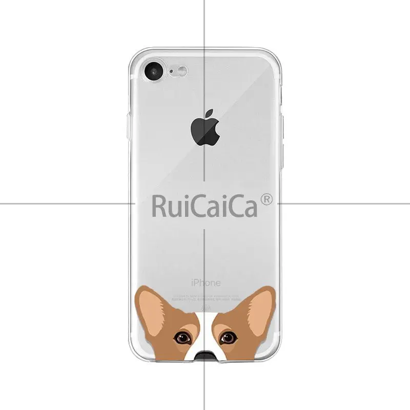 Ruicaica милый и забавный мягкий чехол для телефона с головой собаки кошки Apple iPhone 8 7 6