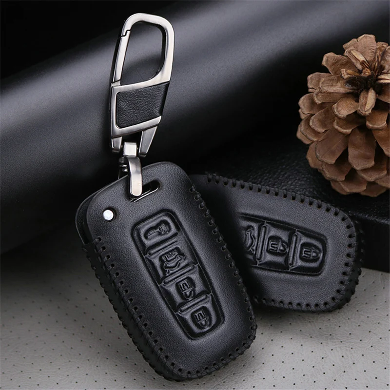 Чехол для ключей из натуральной кожи Kia Rio 3 4 K2 2017 2018 Ceed Picanto Sorento Sportage Cerato K3 Soul