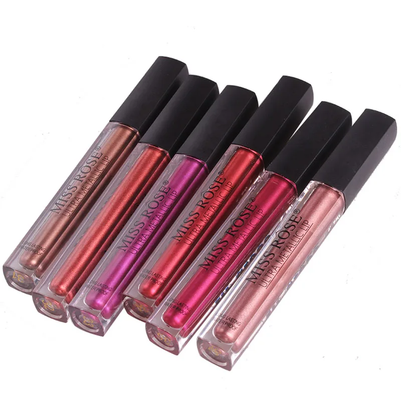 Miss Rose новые помады с металлическим оттенком блестящие красивые сексуальные