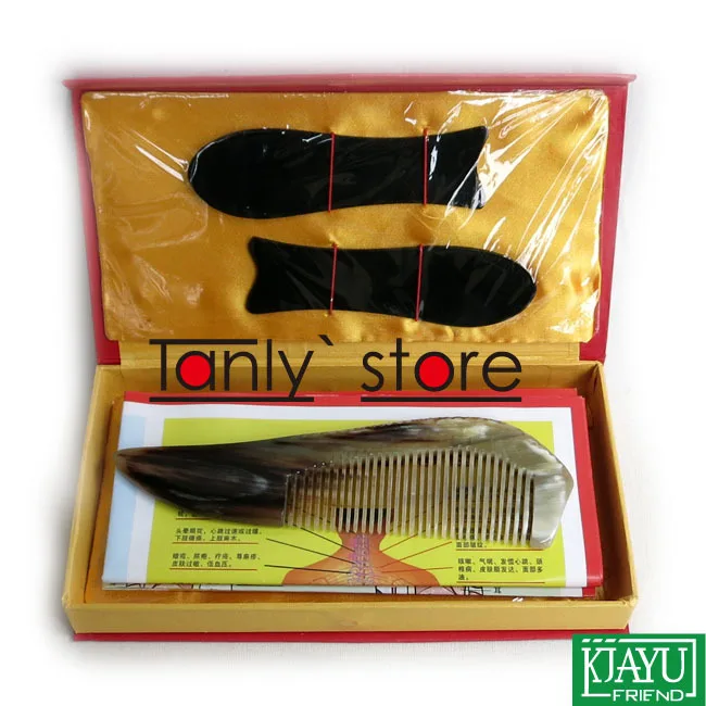 100% рог быка! Традиционный Массажер для иглоукалывания инструмент Подарочная