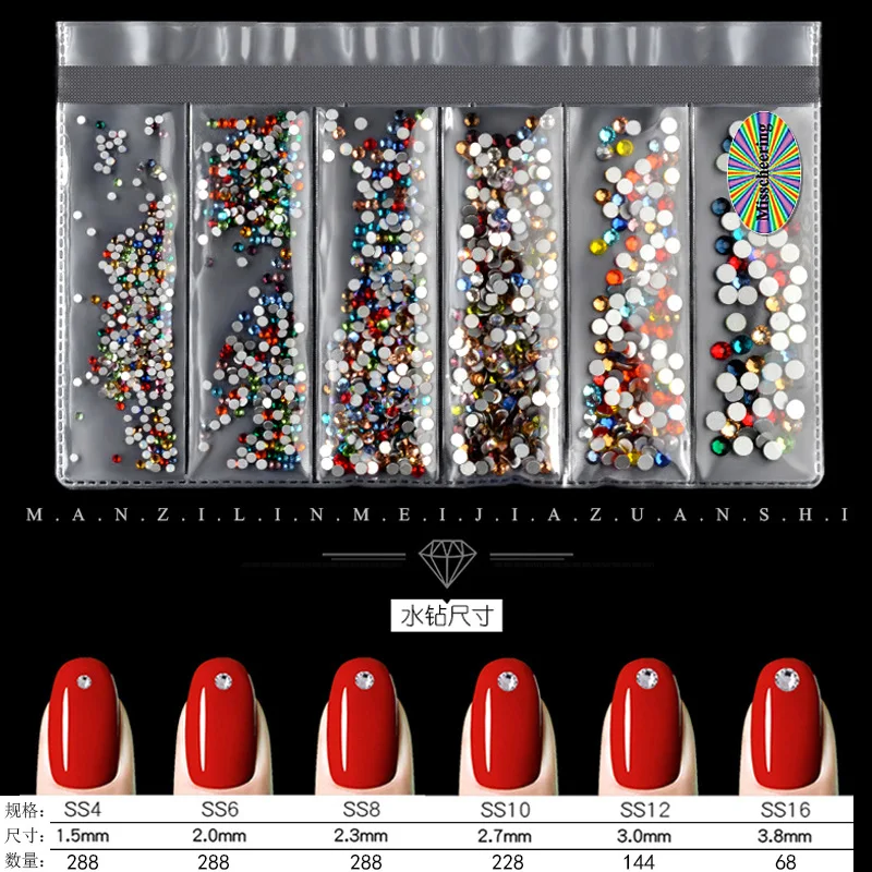 LF Nail Art Decoration Glass Rhinestone For Sticker Needlework FlatBack Scrapbooking DIY Embellishments Accessories | Дом и сад