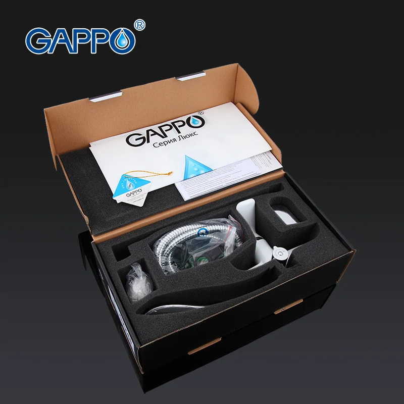 

GAPPO Bathtub Faucet Bathroom Wall Mount Brass Faucet Mixer Bath Faucet White Spray painting Bath Shower Faucet Handheld Taps