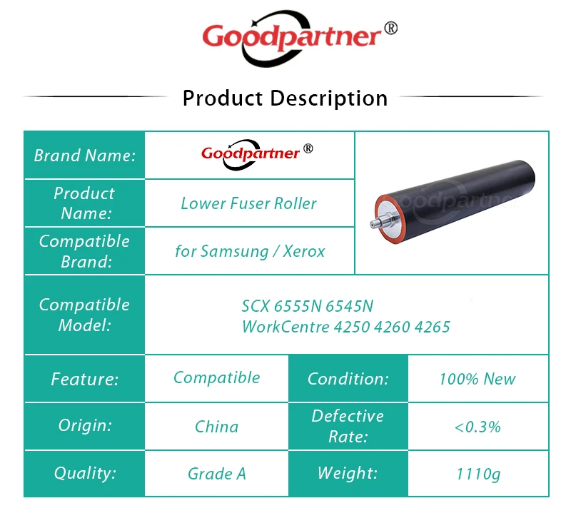 1X JC66 01825A прижимной ролик для Samsung SCX 6555N 6555 6545N M4370 M5360 M5370 Xerox WorkCentre 4150 4250 4260 4265|Детали