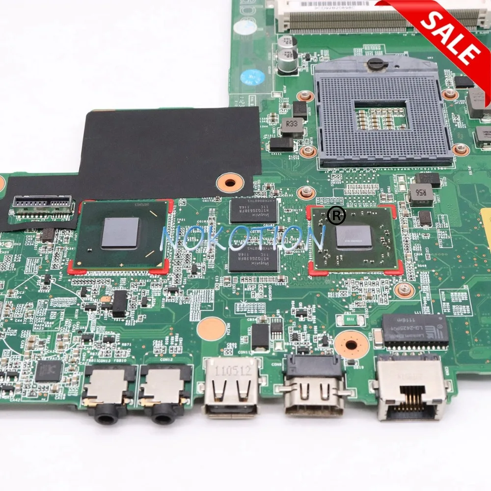 Материнская плата Nokotion 646672-001 для ноутбука HP CQ43 431 631 материнская HM65 DDR3 HD 7400M |