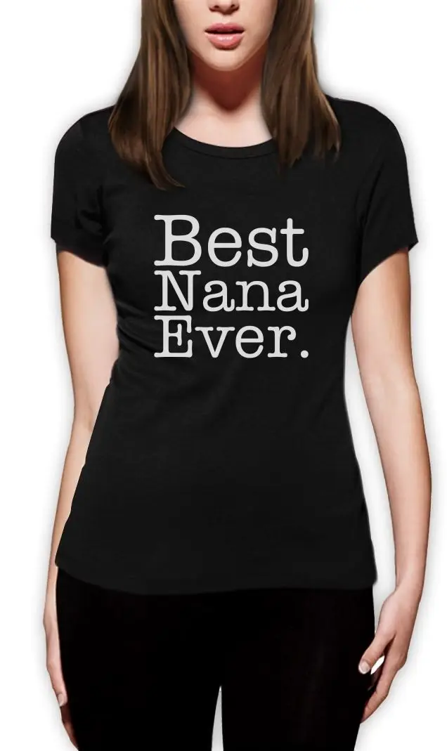 Лучший Nana Женщины Футболку День матери Идея Подарка бабушки Рождения Crewneck|women