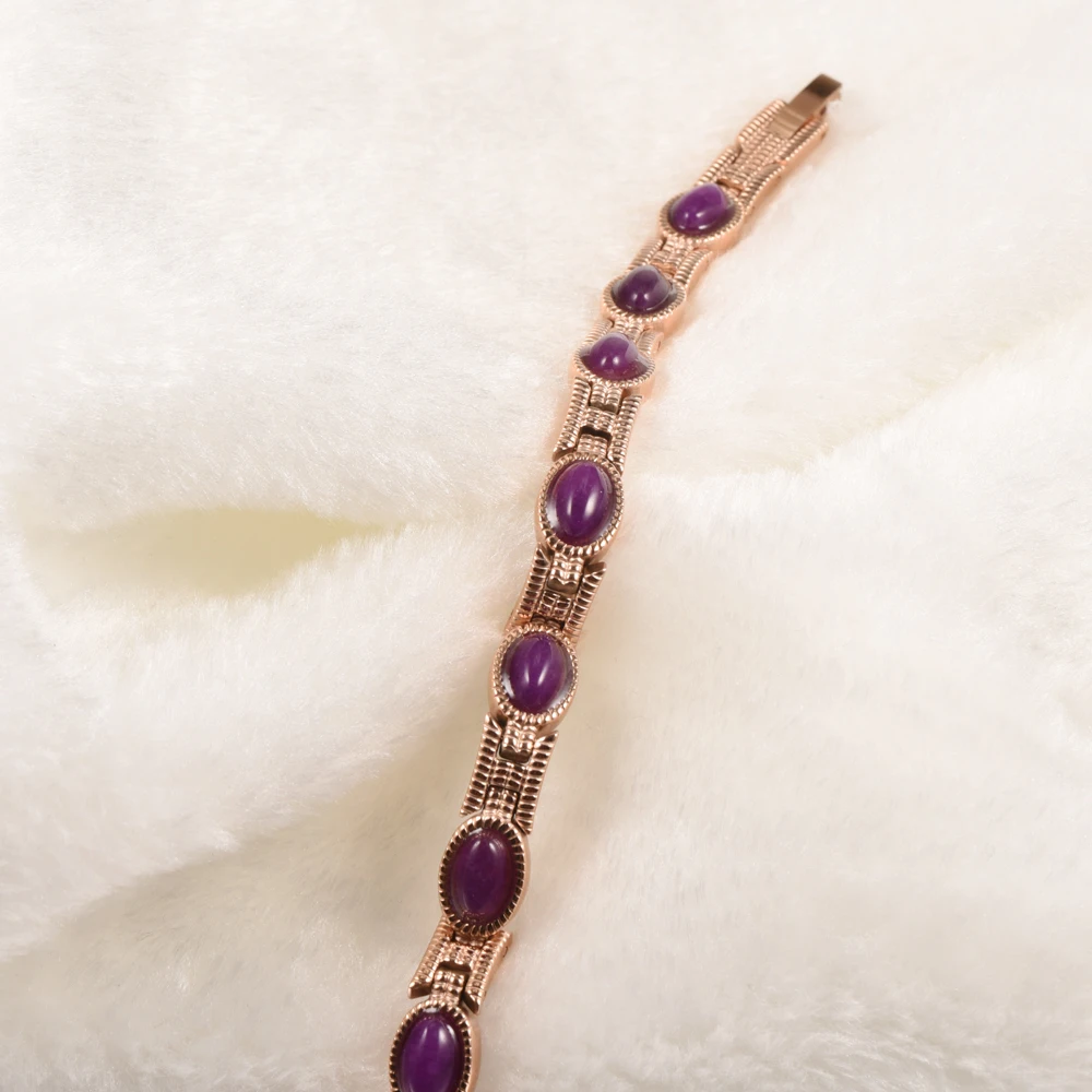 Wollet ювелирные изделия фиолетовый кристалл цвета розового золота Магнитный