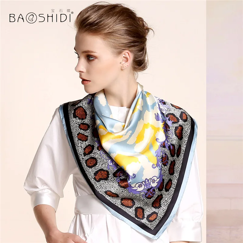 

[BAOSHIDI]2016 Autumn New Arrival,16m/m Silk Women hijab scarf, Infinity 90*90 Scarves,luxury brand scarfs for any occasions