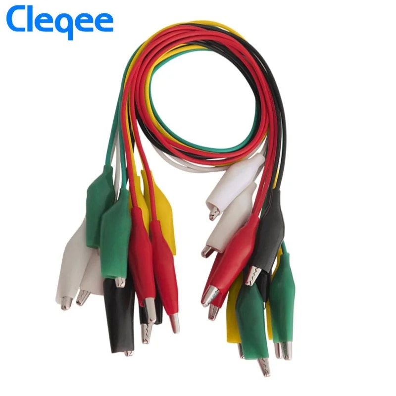 Зажимы типа крокодил Cleqee P1025 10 шт. электрические испытательные выводы сделай сам