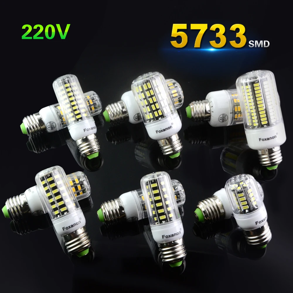Высокий световой поток E27 Светодиодный светильник 5733 SMD 220 В 3 Вт 4 Вт 5 Вт 6 Вт 7 Вт 10 Вт 15 Вт Точечный светильник Bombillas светодиодный светильник Свеча для дома светильник ing