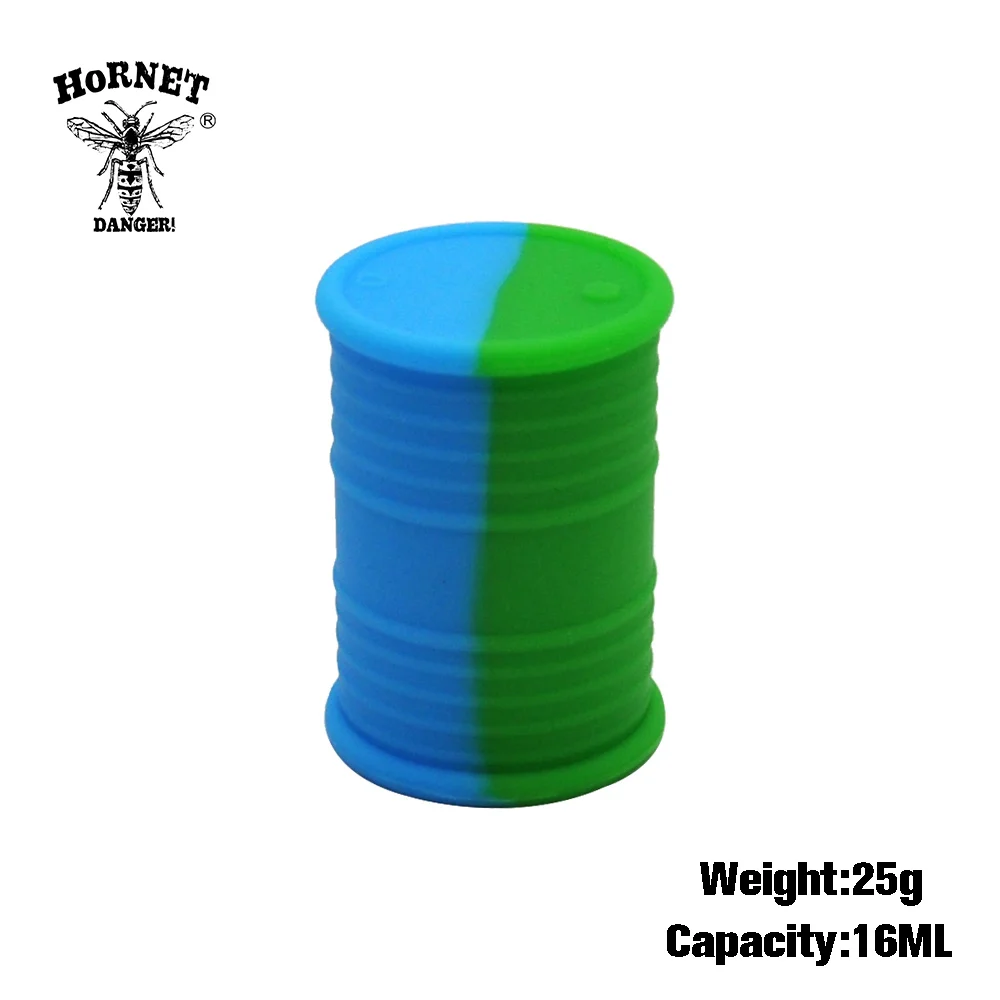 HORNET Oil Barrel Shape Wax Jar 16 ML Volume FDA Silicone Container Big Nice Barral Portable Size | Дом и сад