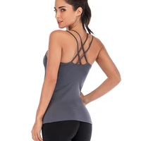 2020 new yoga top women running sports tank tops slim fit strappy back activewear yoga sleeveless workout tops for women