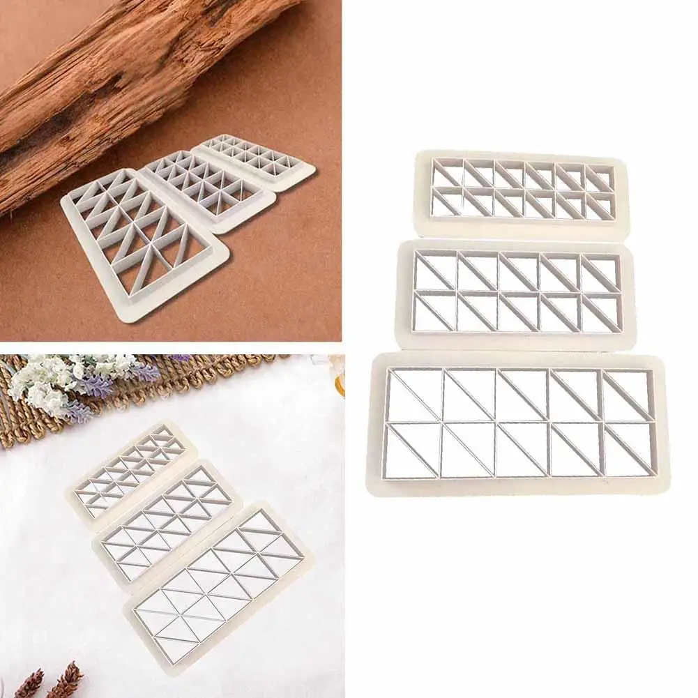 3 шт. квадратные геометрические резаки формы для помадки печенья торта