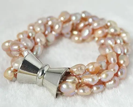 Великолепные жемчужные украшения высококачественный браслет из белого