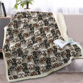 BlessLiving Basset Hound Throw Blanket on Bed 3D Dog Animal Sherpa Fleece Blanket Springer Spaniel Bedspreads Brown Thin Quilt 3