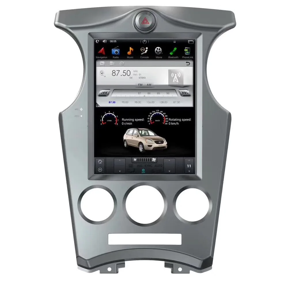 Chogath Автомобильный мультимедийный плеер android 7,1 Tesla стиль Руководство A/C для Kia Carens 2006-2013