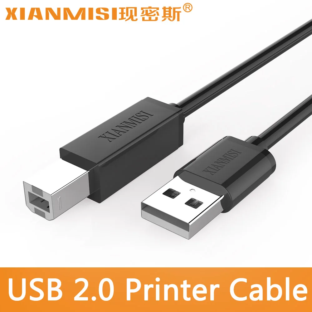 Высокоскоростной кабель для сканера Xiaomi USB 2 0 типа A папа-B папа Кабель принтера