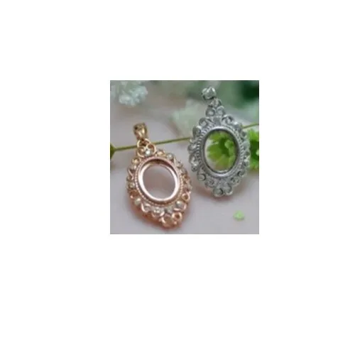 

925 Sterling Silver Women 8x10mm Oval Cabochon Semi Mount